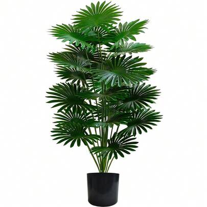 12/18/24 Stück Kunststoff Blatt künstlicher Topfpalme, geeignet für Zuhause, Büro, Hochzeit, Jahrestag, Ostern, Laternenfest, Palmsonntag, St. Patrick's Day, Valentinstag Dekoration, Innen- und Außenbereich, Topf nicht enthalten