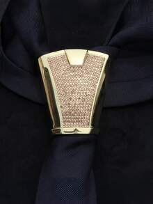 1个多功能领带夹，奢华闪亮多色领带配饰，适合男士日常佩戴，优雅水钻领带夹 - 滿鑽領帶扣 - 查看 8