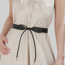 2件套女士腰带，时尚复古甜美优雅蝴蝶结腰带，适合搭配夹克、外套、连衣裙，凸显腰线 - A - 查看 3