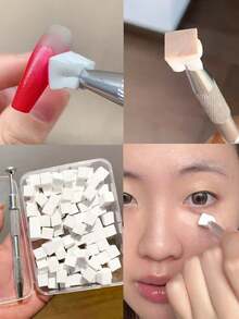 50pcs Mini Sponge Blocks With 4-Claw Tweezers, Nail Art Gradient Sponge, Nail Gel Tools, Nail Art Supplies, Nail Art Tools, Nail Art Accessories, Back To School, Nail Art, Nail Art Tools, Nail Art Sticker Tools - Multicolor - View 5