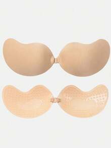 1/3 Pairs Cleavage-Enhancing Invisible Bra Petals: Silicone Backless Adhesive Mango-Shaped Nipple Covers, Invisible Breast Petals Suitable For Dresses And Wedding Gowns - Multicolor - View 12