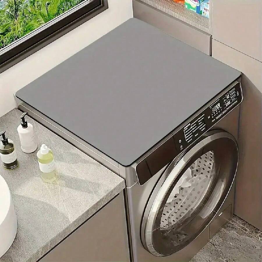 Bộ thảm lót máy giặt, thảm chống bụi và thảm lót máy pha cà phê này có đặc tính chống mài mòn, không phai màu, chống thấm nước và dễ vệ sinh. Mặt đáy được nâng cấp bằng chất liệu cao su để tăng ma sát. Sản phẩm có nhiều công dụng, bao gồm trang trí nhà bếp, đồ dùng gia đình, quà tặng Ngày của Mẹ, trang trí phòng ngủ, trang trí sân vườn, mùa hè, bãi biển, đồ dùng du lịch, trang trí phòng, đồ chơi nhồi bông mềm mại, mùa tốt nghiệp và nhiều hơn nữa. - Xám - Xem 1