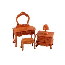 1pc Mini Furniture Bedroom Scene Dollhouse Accessory - Vanity, Nightstand, Vanity Desk, Miniature Decor [Some Parts Random, Color Difference May Occur] - Multicolor - View 4