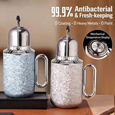 1 pieza Termo de titanio puro, taza portátil de gran capacidad para exteriores, tetera térmica unisex, regalo