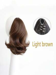 New Ponytail Fake Hair Claw Clip, Natural Curly Ponytail Holder, Suitable For High, Low Or Micro Curly Ponytail - Multicolor - View 4