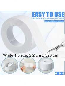 1/2 cuộn băng keo tự dính chống thấm nước, linh hoạt và bền bỉ với khả năng chống thấm nước, chống dầu và chống nấm mốc tuyệt vời. Độ bám dính cao, hoàn hảo để bịt kín các khe hở xung quanh bồn tắm, nhà vệ sinh, mặt bàn bếp và tường, lý tưởng cho việc bảo trì nhà cửa hàng ngày. - Nhiều màu - Xem 16
