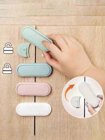 1 Stück/3 Stück/5 Stück ABS Sicherheitsschrank Schloss, Schubladenschloss mit Fingerschutz, geeignet für Kleiderschrank, Kühlschrank und Haushaltsgeräte, verschiedene Farben, verdecktes Schloss, zuverlässiges Sicherheitsschloss, hochwertige Qualität