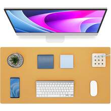 Large Size PU Leather Desk Pad, Office Desk Mat, Anti-Slip Mouse Pad, Waterproof Writing Board, Suitable For Office And Home - A - View 33