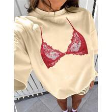 Nuevo top popular, bralette con un diseño divertido y juguetón, holgado y casual, top de moda de verano, camiseta, popular en y - Blanco - Ver 8