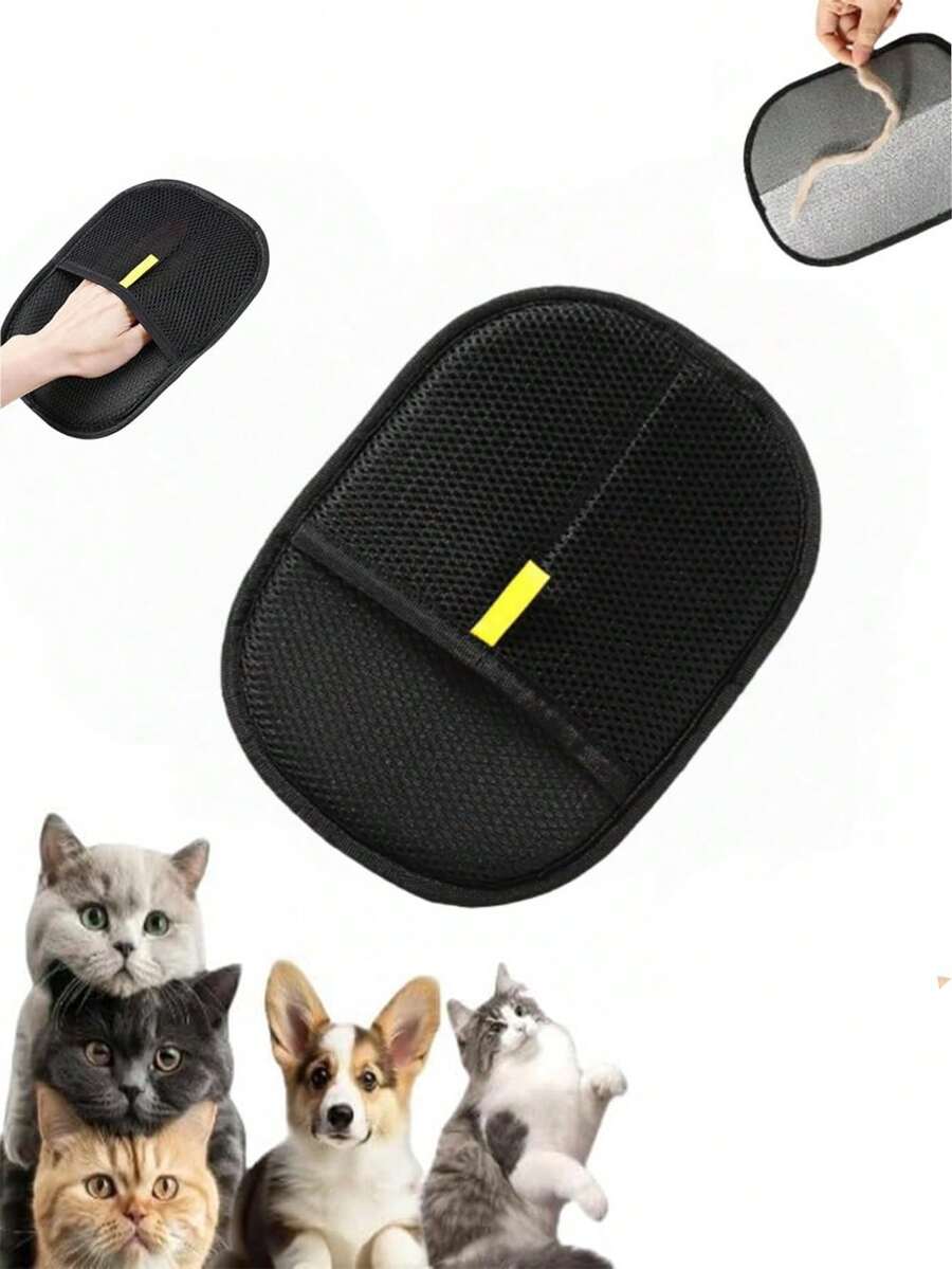2只装宠物脱毛手套，宠物美容手套，猫咪美容手套，有效去除毛发和静电。适用于猫狗。宠物必备美容用品，时尚宠物配件，宠物美容手套。 - 查看 1