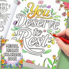 Libro para colorear de 32 páginas sobre salud emocional infantil, que contiene afirmaciones positivas y patrones florales. Diseñado para cultivar la confianza, regular las emociones y mejorar la concentración. La terapia artística ayuda a aliviar la ansiedad y fomentar el autodiálogo positivo. Una actividad relajante adecuada para niños y niñas a partir de 3 años. Un regalo de salud emocional para ayudarles a relajarse. - Multicolor - Ver 7