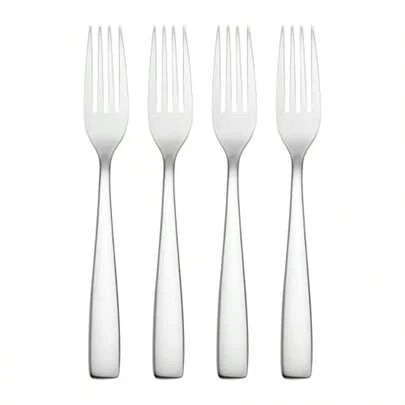 Austin Dinner Forks Set Of 4 In Stainless Steel With Silver Finish For Dining Use Durable And Stylish Tableware