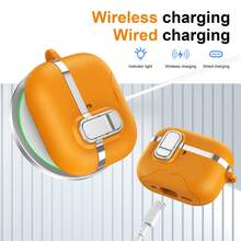 1个苹果电镀皮革耳机保护套，兼容 4/ Pro 3、新款Pro/Pro 2，无线蓝牙耳机保护套，兼容三星Galaxy Buds 3/3Pro/3FE，优质耳机保护套，防摔耳机套 - 彩色 - 查看 4