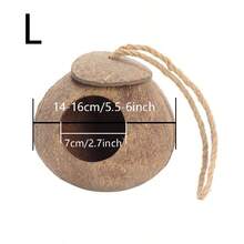 1pc Natural Coconut Shell Bird House, Breathable And Dry Pet Nest Made Of Material - View 17