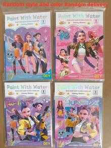 1set Kpop High-Quality Original New Student Practical Study Supplies Set By Demon Hunting Witch Group - KPOP Notebook, KPOP Pin, KPOP Gel Pen, KPOP Small Notebook, Stationery Gift Set - Multicolor - View 8