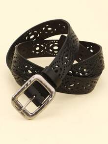 1条/2条装女士镂空扣腰带，2.8厘米宽，经典时尚款式，适合搭配牛仔裤、连衣裙、休闲裤 - 彩色 - 查看 14