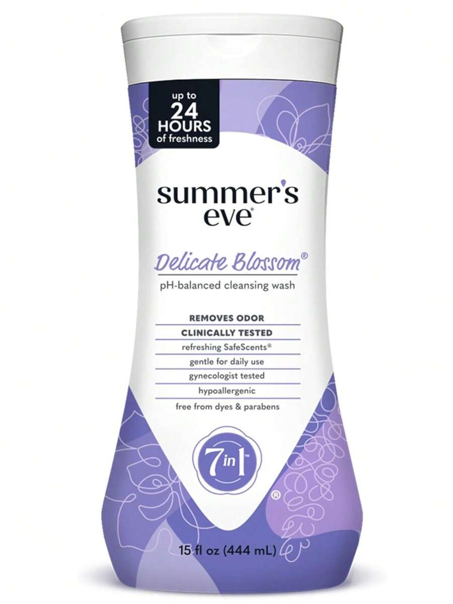 Summer's Eve Feminine Wash, Delicate Blossom, Daily PH- Wash For Women, Feminine Care To Remove Vaginal Odor, Gynecologist Tested, 15 Fl Oz - 嬌嫩的花朵 - 查看 1