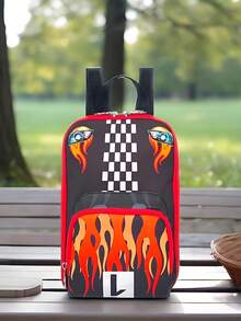 Yellow & Red Insulated Cooler Bag, Lunch Bag, Thermal Bag With Adjustable Shoulder Strap, Pockets, Suitable For Christmas, Ramadan, Commuting, New Year And Other Occasions. Non-Food Contact - Multicolor - View 6