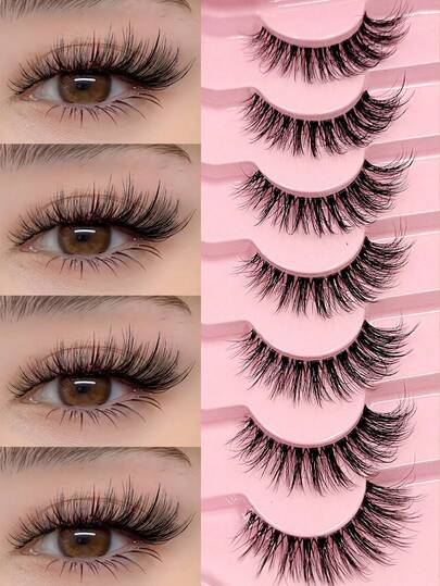  Asiteo 7 Pairs Luxury Fluffy False Eyelashes - Thick & Long, 3D Lashes, Reusable, Soft & Lightweight, Mink-Like Lash Strips For Alluring Eye Makeup,Full Strip Lashes,Eyelash Extensions,False Eyelashes,Lashes,Eyelashes,Fake Lashes,Suitable For Makeup,Gift Strip Lashes,Eyelashes,Fake Lashes,Gift For Women,Girls,Party Supplies,Wedding Gifts,For Women Daily Makeup And Work,Travel,Music Festival