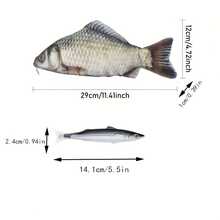 Multi Purpose Makeup Bag, Storage Bag With A Pen,2pcs/Set Creative Stationery Set(Including A Pencil Case And1 Fish-Shaped Pens), - View 6