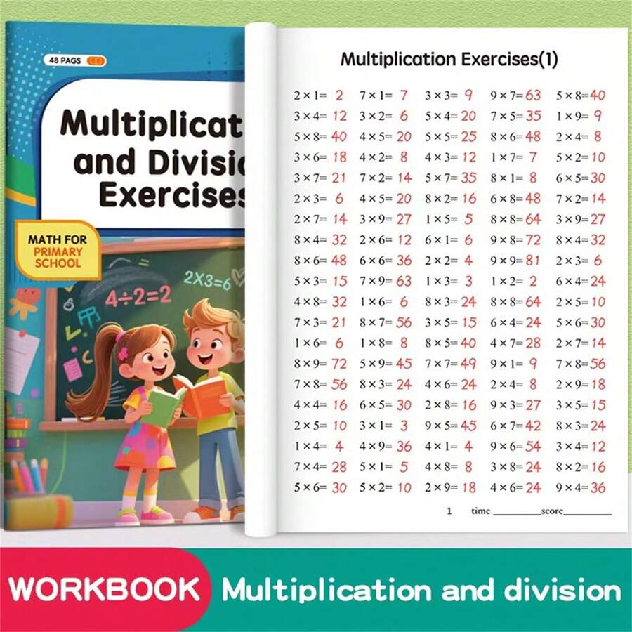 48 Pages Double-Digit Addition And Subtraction Workbook | Vertical Calculation Rearrangement Practice | Home Education Course | Mental Arithmetic Training Sheet | Arithmetic L Version