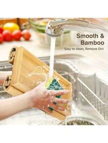 Foldable Bamboo Grain Sofa Armrest Tray | No Assembly Required, Cup Holder And Non-Slip Backrest Pad, Suitable For Sofa, Living Room, Office - Can Hold Phone, Snacks, Remote Control, Drinks - Sturdy And Compact Armrest Tray, Space-Saving Design - Multicolor - View 5