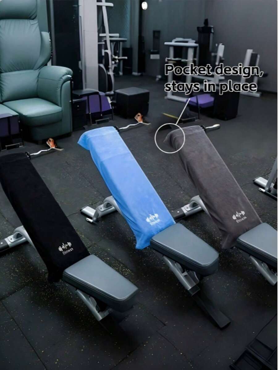 Quick-Dry Sport Towel With Storage Pocket - Multicolor - View 1