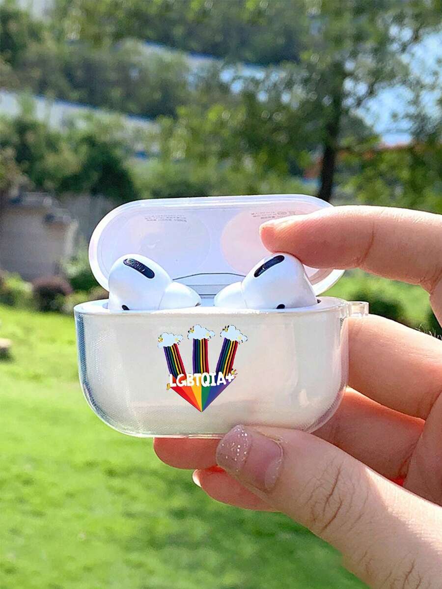 1个LGBT设计透明TPU蓝牙耳机保护套，防摔耐磨，适用于新款Pro 3、新款4、Pro/Pro 2/3/2/1 - 彩色 - 查看 1