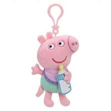 Peppa Pig Móc khóa hình nhân vật hoạt hình được cấp phép chính thức - Evie (em gái của Evie) - Móc khóa nhồi bông mini - Phụ kiện nhồi bông mềm mại phù hợp cho trẻ em, thanh thiếu niên và người hâm mộ - Kích thước 4,3 inch/11cm, vật trang trí dễ thương để treo trong ba lô, túi xách, túi du lịch. - Nhiều màu - Xem 14