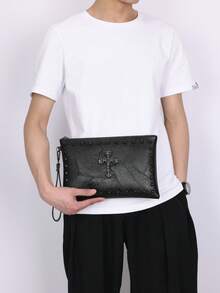 New Fashion Versatile Unisex Rivet Envelope Clutch Bag, Large Capacity Handbag - Multicolor - View 4