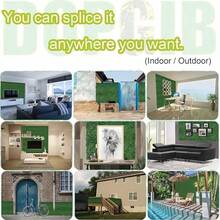 1片/5片/10片裝，單一尺寸60*40cm人工綠牆面板 - 逼真的草坪設計用於室內/室外裝飾，理想的家庭、花園和庭院，全季節使用，無需電源，室內外裝飾 | 逼真草坪面板 | 塑膠材料，人工草坪裝飾-花園裝飾，戶外裝飾-聖誕裝飾 - 247菠蘿草. - 查看 4