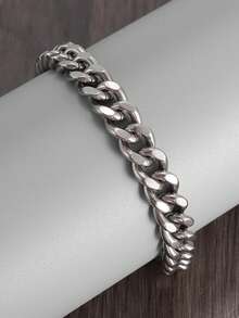 1条复古经典老式迈阿密手链，搭扣设计，男士时尚魅力休闲派对饰品手链 - 時尚 - 查看 4