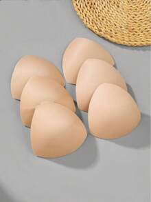 Triangle Chest Pads With Massage Blocks Sports Bra Seamless Underwear - Apricot - View 2