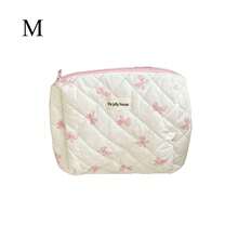 1/3 piezas Juego de bolsas de cosméticos con lazo rosa y diseño de conejo, bolsa de maquillaje con estampado floral, bolsa de tocador elegante, organizador de viaje, soporte para brochas de maquillaje para mujer/niña, bolsa de cosméticos acolchada vintage, organizador de cuidado de la piel lindo, bolsa de almacenamiento de maquillaje con estampado floral, mejor regalo para vacaciones - Rosa - Ver 13