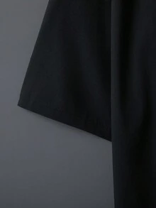 Vintage Japanese Style Solid Color Kimono Cover Up, Casual Loungewear Robe, Lightweight Summer Beach Vacation Loose Cover-Up, Suitable For Swimsuit/Bikini Spring Black - Black - View 6