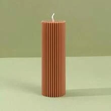 French Striped Cylindrical Soy Wax Candle Stick, Low Temperature Scented Candle Home Decor - A - View 11