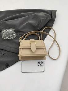 Mẫu mới năm 2026: Túi vuông nhỏ thời trang, thiết kế độc đáo, túi xách nữ đeo vai và đeo chéo sành điệu. - Màu Khaki - Xem 9