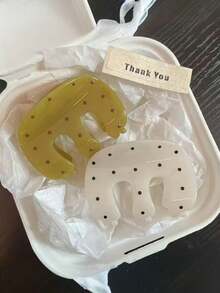 3/1件装新款波点纹理发夹，M形爪夹，多功能发爪，丸子头爪夹，高端发饰，夏季海滩度假必备 - 彩色 - 查看 4