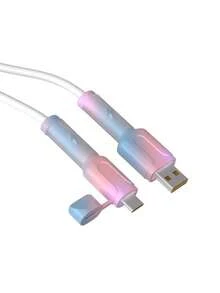 3/1 pieza Protectores de cable en espiral de colores, envolturas de cable de carga de silicona flexible anti-rotura, cubiertas organizadoras de cables decorativas para cables de teléfono, portátil y auriculares - Ver 7