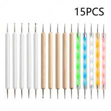 15pcs Ceramic Art Tools Set, Including Wooden Dotting Tools, Acrylic Dotting Pens For Clay Sculpting - 15-piece Pottery Tool Set - View 7