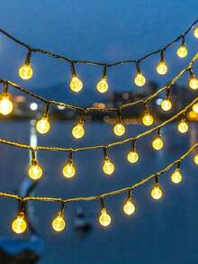 1 pièce 20/50/100 pcs Guirlande lumineuse à boules de savon LED de 5/7/12 m, Guirlandes lumineuses solaires pour l'extérieur, Convient pour les arbres de jardin, le patio, la Saint-Valentin, les mariages, les fêtes et la décoration de Noël - boules à bulles - Voir 6