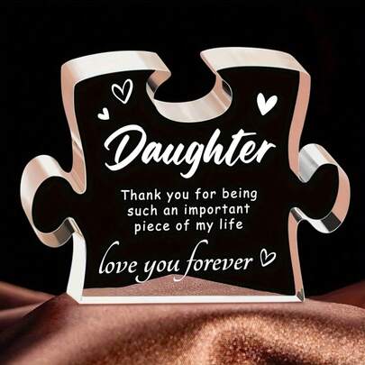 [2D Flat] A Gift For My Dear Daughter - Acrylic Building Blocks From Parents, Ideal For Birthdays, Graduation Ceremony, Weddings, And Mother's Day