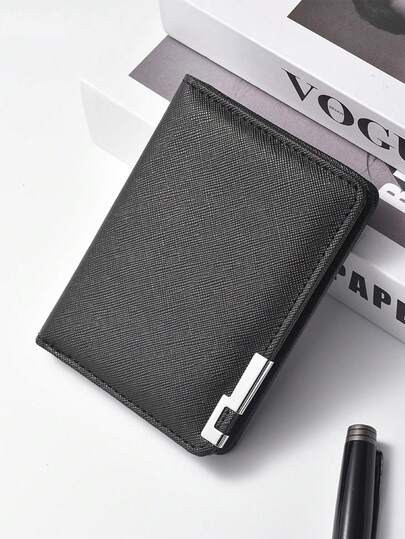 1pc Minimalist Ultra-Thin Credit Card Wallet, For Men & Women, Multi-Compartment Wallet, Multi-Card Slots Business Style Driving License & Credit Card Holder, Geometric Interior Design, Non-Woven, Suitable For Daily Use And Holiday Gifts