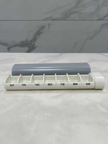 1PC Upgraded 7-Day Pill Organizer, Daily Pill Box, Travel Essential Pill Box, Can Hold Vitamins, Medicines, Pills And Supplements, Wishing You To Always Maintain Good Health. - Multicolor - View 12