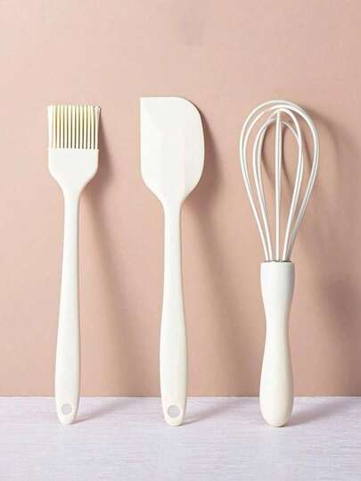 4件套硅胶烘焙用具套装（刮刀、油刷、食物夹、打蛋器），多功能奶油蛋打蛋器，手持搅拌器，烘焙厨房工具套装，硅胶油刷，奶油刮刀，不粘面包刮刀，橡胶厨房锅具搅拌器刮刀（长款），多功能烘焙硅胶刮刀，奶油蛋糕涂抹器，适用于烹饪、盛放和烧烤，耐热硅胶厨房配件，不粘锅具，包含烘焙和烹饪用刮刀和夹子，烘焙设备，蛋糕刮刀和刮刀，母亲节礼物