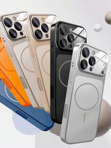 原装大窗口磁吸保护壳，兼容苹果 17 Pro Max/16 Pro Max/15 Pro Max/17 Pro/16/15/14/13/17 Pro Max - 支持无线充电，磨砂表面 - 銀色 - 查看 5