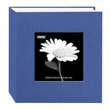 Pioneer 100 Pocket Fabric Frame Cover Photo Album Sky Blue - Versión original. - Ver 6