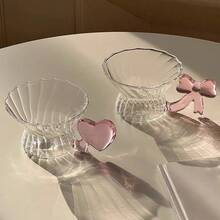 Tách trà hình bướm hồng kèm đĩa lót, họa tiết sọc dọc, tách trà/cà phê cao cấp, thủy tinh chịu nhiệt. - Nhiều màu - Xem 5