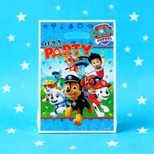 Paw Patrol 10pcs Plastic Party Gift Bag, Pet Dog Printed Handle Gift Bag, Portable Birthday Candy Bag, Gift Packaging, Fan Party Supplies - Multicolor - View 7