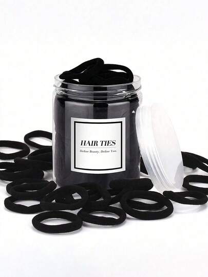 50pcs/100pcs/200pcs High Elastic Basic Hair Ties, Suitable For Ponytail Hairstyle (Multiple Colors Available), Casual, Women Headwear, Women Hair Accessories Ponytail Holders, Hair Ties, Hair Ropes, Hair Scrunchies, Fitness Sportswear, Home & Living New Arrivals, Gifts, Home Goods, Bathroom Supplies, Back To School Supplies, Outdoor Gear, Party Supplies